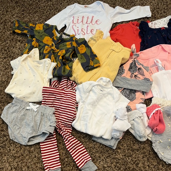 Carter's Matching Sets Bundle Baby Girl Clothes 3 6 Months Jumpsuit